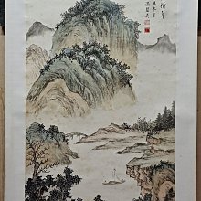 溪山云屋絲綢條幅卷軸畫張大千國畫招財山水畫書房畫字畫禮品定制 歷史價格詳細信息