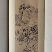 【好藝號】齊藤紫山 日本畫家 魚閒圖 屏風 落款(紫山) 紙本彩墨 整體尺寸173X182cm M1707 歷史價格詳細信息
