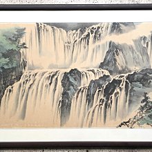 【好藝號】齊藤紫山 日本畫家 魚閒圖 屏風 落款(紫山) 紙本彩墨 整體尺寸173X182cm M1707 歷史價格詳細信息