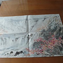 【張光賓字畫專賣店】張光賓, 畫仙版,正面(山水)反面(書法)，設色水墨畫作品 歷史價格詳細信息