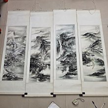 春夏秋冬四條屏絲綢卷軸畫定制四聯畫客廳裝飾畫風水聚寶盆30*150 歷史價格詳細信息