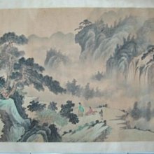 《新甲藝廊》彩墨畫【王至和?】於香港-人物文章圖-畫心:130.5x64.5公分(x02549) 歷史價格詳細信息