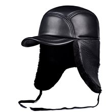 ~皮皮創~純手工真皮護耳棒球帽。秋冬防風保暖護耳滑雪帽百搭個性帥氣真皮鴨舌帽時尚中性小羊皮休閒帽 歷史價格詳細信息