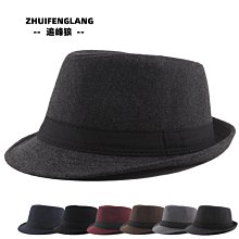 帽子男士英倫禮帽保暖爵士帽中老年冬爸爸爺爺復古老頭紳士帽 歷史價格詳細信息
