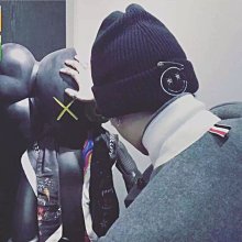 黑色毛線帽子女秋冬季韓版潮ins百搭可愛大耳朵情侶保暖針織帽男#促銷 #現貨 #可開發票 歷史價格詳細信息