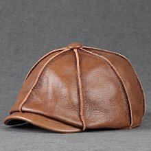 秋冬季男士真皮帽子中老年人牛皮禮帽爸爸英倫老頭復古紳士爵士帽 歷史價格詳細信息