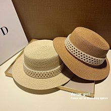 夏季平頂白色禮帽百搭優雅女士出遊防曬遮陽帽草帽子女款2023新款 歷史價格詳細信息