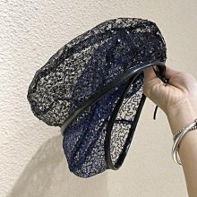 貝雷帽女夏季網紅日系復古顯臉小八角蓓蕾畫家帽黑色大頭圍帽子潮特惠超夯 精品 歷史價格詳細信息