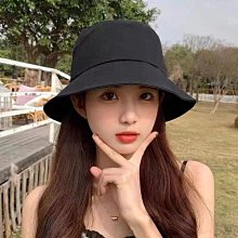 黑色漁夫帽女日系潮流遮臉大頭圍盆帽夏季時尚百搭遮陽防曬水桶帽#促銷 #現貨 #可開發票 歷史價格詳細信息