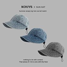 復古牛仔漁夫帽子女夏大頭圍水桶盆帽日系遮陽顯臉小帽子網紅 歷史價格詳細信息
