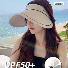 UPF50+防曬帽子女夏季新款騎車防紫外線大檐空頂遮陽帽遮臉太陽帽 歷史價格詳細信息