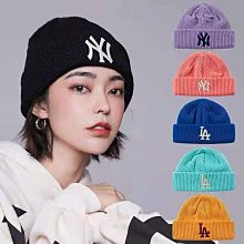 NY毛線帽帽子女2023新款冬季男士顯臉小加厚保暖LA針織帽秋冬冷帽 歷史價格詳細信息
