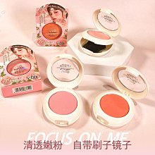 施蒂單色腮紅自帶刷子一體啞光膨脹色曬紅自然裸妝韓系胭脂盤橘色 歷史價格詳細信息