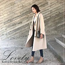 Sisterxoxo KOREA 韓貨 燕麥色羊毛大衣 裸色系顯白 100%羊毛優雅名媛 雙面900克厚實保暖 日本毛呢 歷史價格詳細信息