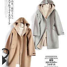 雙面毛呢亞馬遜秋冬歐美女裝秋冬長袖寬松格子加厚毛呢外套加大 歷史價格詳細信息