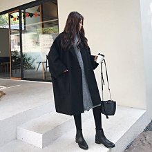 毛呢外套 長版大衣-秋冬寬鬆廓型純色女外套3色73wd27[獨家進口][米蘭精品] 歷史價格詳細信息