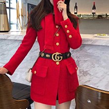 《巴黎拜金女》紅色雙面羊絨大衣中長款高端寬鬆西服毛呢外套 歷史價格詳細信息