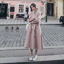 [ ohya梨花 ] =韓國帶回=秋冬季新款性感名媛歐美黃色/奶白色腰帶顯瘦造型大翻領長大衣外套 歷史價格詳細信息