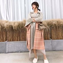 [ ohya梨花 ] =韓國帶回=秋冬季新款性感名媛歐美黃色/奶白色腰帶顯瘦造型大翻領長大衣外套 歷史價格詳細信息