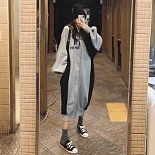 灰色加絨連帽衛衣女韓版寬松學生慵懶風百搭外套上衣 帽t 長袖上衣-餘登米女裝 歷史價格詳細信息