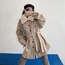 長外套長大衣女休閒外套風衣外套毛呢外套女新款秋冬中長款大碼呢子韓版寬鬆學生大衣女裝女性上衣『AB08376』-星飛優選 歷史價格詳細信息