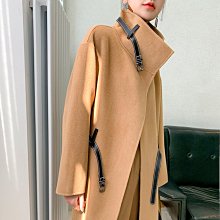 韓版中長款寬松毛呢外套女秋冬2023新款高級感赫本風雙面羊絨大衣_佳美優品 歷史價格詳細信息