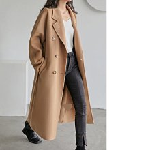 100%羊毛 法式大翻領 連帽水波紋 雙面羊絨大衣 顯瘦毛呢外套 駝色 韓系 正韓風格 SISTERXOXO KOREA 歷史價格詳細信息