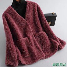 MIKI精品皮草外套女 羊剪絨 秋冬新款 顆粒絨 韓版大衣 短款 狐狸毛領 連帽外套 歷史價格詳細信息