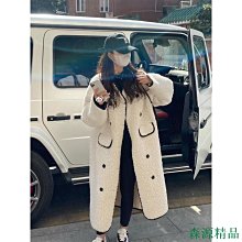 MIKI精品黎晴楽 √  實拍+羔羊毛皮毛一件式外套女2020冬季新款顆粒絨中長款白色毛領皮草大衣 歷史價格詳細信息