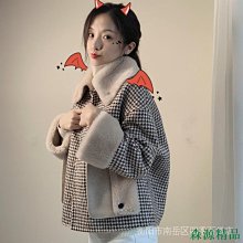 MIKI精品加厚毛毛大衣2022冬新款狐狸毛牛仔拼接仿皮草外套女冬寬鬆加厚毛毛大衣派克服 歷史價格詳細信息