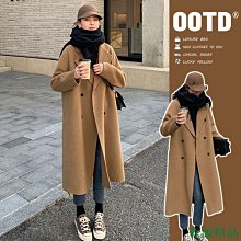 毛呢大衣 韓版寬鬆高級質感英倫風外套 長版大衣【TJ8874】 現貨＋預購 歷史價格詳細信息