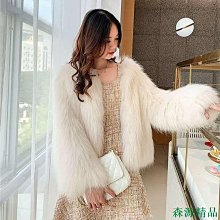 MIKI精品優選新品【】皮草外套女氣質名媛新款年輕款仿狐狸毛皮毛一件式時尚毛毛大衣 歷史價格詳細信息