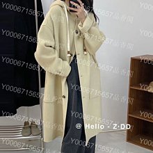 奢夫人12/102022冬季新款設計感可脫卸針織帽山羊絨大衣中長款過膝雙面呢外套 歷史價格詳細信息