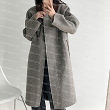 奢夫人12/222022年秋季新款零羊絨雙面羊毛大衣女裝長款單排扣翻領毛呢外套 歷史價格詳細信息