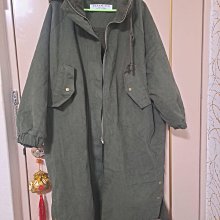 軍綠色 長版外套 長版上衣 冬季外套 長袖外套 保暖 上衣 二手衣 大衣 夾克 歷史價格詳細信息