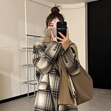 2023秋冬新款毛呢格子保齡球包包女學院風復古手提斜挎包潮枕頭包 歷史價格詳細信息