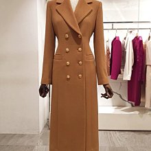 秋冬季雙排扣中長款毛呢大衣外套 大碼 加厚 保暖 百搭 大衣 外套 歷史價格詳細信息
