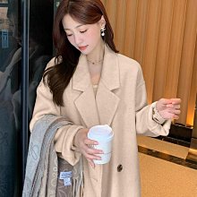 毛呢外套女秋冬季2023新款高級感小個子中長款赫本風西裝格子大衣_佳美優品 歷史價格詳細信息