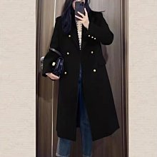 毛呢外套女秋冬季2023新款高級感小個子中長款赫本風西裝格子大衣_佳美優品 歷史價格詳細信息