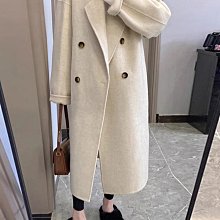 毛呢外套女秋冬季2023新款高級感小個子中長款赫本風西裝格子大衣_佳美優品 歷史價格詳細信息