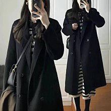 黑色毛呢外套女中長款小個子2023流行秋冬新款赫本風學生呢子大衣_佳美優品 歷史價格詳細信息