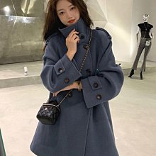 時尚英倫風小個子款毛呢大衣女2023秋冬新款氣質甜美中長款呢外套 歷史價格詳細信息