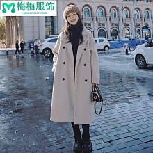 韓版中長款寬松毛呢外套女秋冬2023新款高級感赫本風雙面羊絨大衣_佳美優品 歷史價格詳細信息