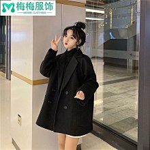 秋季赫本風黑色牛角扣大衣外套女秋冬2023新款韓系加厚中長款毛呢_佳美優品 歷史價格詳細信息