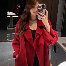 大衣 冬季大衣女 2023新款冬季韓版仿狐貍毛皮草外套女 名媛披肩羊毛呢大衣毛毛斗篷~梅梅服飾 歷史價格詳細信息