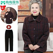 中老年人春裝女奶奶裝外套夏裝套裝短袖T恤休閒褲寬鬆褲子長褲短褲媽媽長袖襯衫6070歲80太太衣服 歷史價格詳細信息