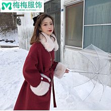 赫本夾棉長款毛呢大衣女秋冬季2023新款爆款小個子加厚高級感外套_佳美優品 歷史價格詳細信息