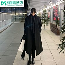 男士冬季加厚毛呢大衣長款過膝風衣老年人冬裝鋪棉外套大尺碼衣服男 OHZ2-时尚男装 歷史價格詳細信息