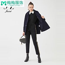 冬裝女士呢大衣歐美風通勤OL時尚中長款外套~梅梅服飾 歷史價格詳細信息