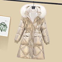 羽絨外套長大衣女外套長羽絨夾克蝴蝶結綁帶毛絨毛奢華狐狸毛-黑/粉/白S-2XL【AAA3408】 歷史價格詳細信息